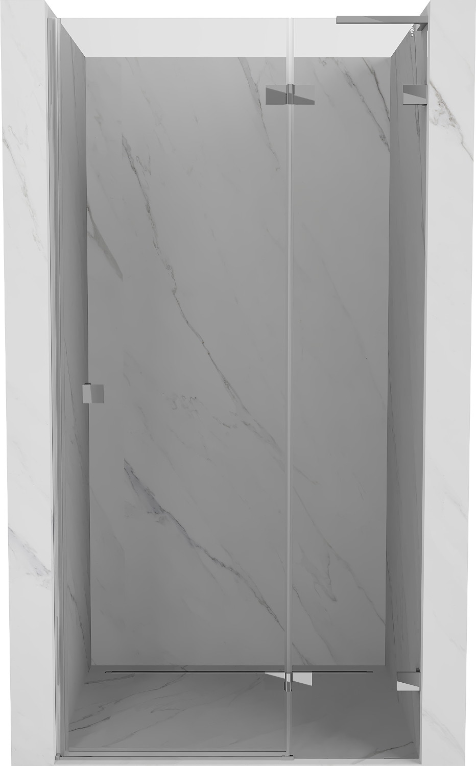 Mexen Lunar L drzwi prysznicowe uchylne prawe 90 cm, transparent, chrom - 834L-090-000-01-00-P